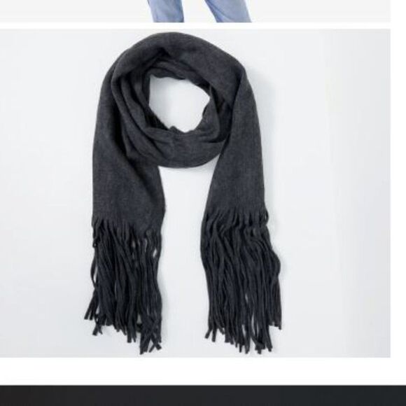 Lucky Brand Solid Brushed Scarf Charcoal Color - Picture 4 of 7
